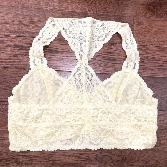 Free people lace racerback yellow medium NWT - Picture 4 of 6